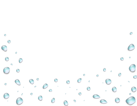 水滴のフレーム素材　背景透過　1