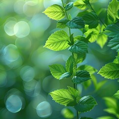 Abstract nature green blurred background
