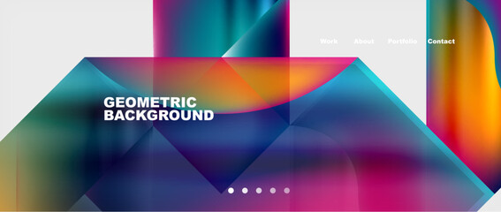 Glassmorphism geometric abstract background. Vector Illustration For Wallpaper, Banner, Background, Card, Book Illustration, landing page