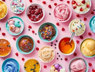 The whimsical choices at an ice cream bar