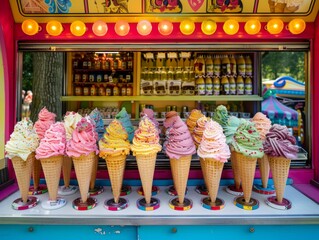 The whimsy of an ice cream bar at a summer fair