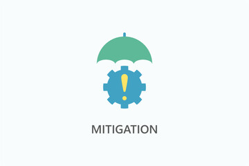 Mitigation vector, icon or logo sign symbol illustration