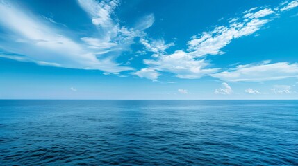 Obraz premium Calm Sea Ocean And Blue Sky Background
