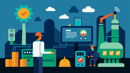 In a bustling factory ARenabled control panels allow operators to monitor energy consumption and adjust settings to optimize resource usage and