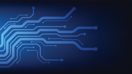 circuit board background with blue light. futuristic technology graphic decoration