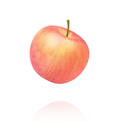 red apple isolated on white