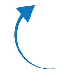 Dual semi circle arrow. Vector illustration. Semicircular curved thin long double ended arrow.