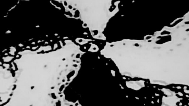 Lo-fi black and white spiral pattern, analog video feedback loop, hypnotic twilight zone