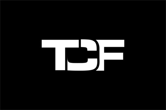 TCF creative letter logo design vector icon illustration