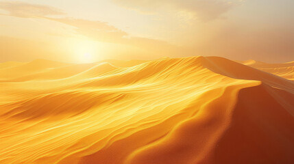Desert gold under the midday sun, minimalist warmth and vastness,