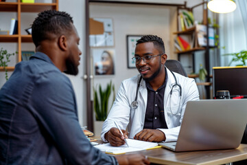 Fototapeta premium Examination and dialogue with the physician 