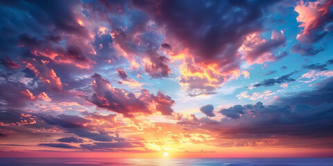Fototapeta premium Dramatic Colorful Sunset 