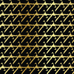 Golden Seamless geometric pattern. Abstract background. Vector Illustration.