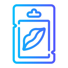 lip mask Line Gradient Icon