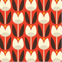 Tulips Designs in Fabric, Wallpaper and Home Decor - obrazy, fototapety, plakaty