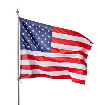 united states flag in realistic 3d render