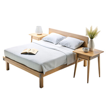 isometric bed 3d render isolated
