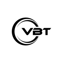 VBT letter logo design with white background in illustrator, cube logo, vector logo, modern alphabet font overlap style. calligraphy designs for logo, Poster, Invitation, etc.