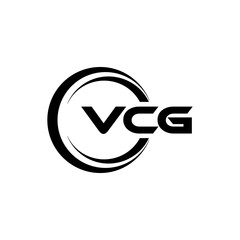 VCG letter logo design with white background in illustrator, cube logo, vector logo, modern alphabet font overlap style. calligraphy designs for logo, Poster, Invitation, etc.