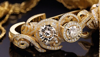 luxury gold and diamond jewelery
