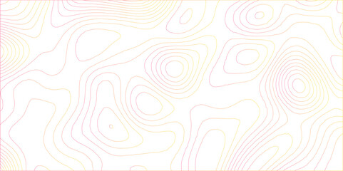 Abstract background with topographic map colorful background. The stylized height of the topographic map contour in colorful lines. gradient multicolor wave curve lines banner background design.