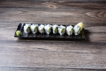 A view of a California roll. © DAVID