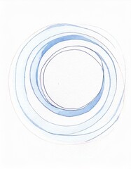 Modern circle line drawing style illustration.