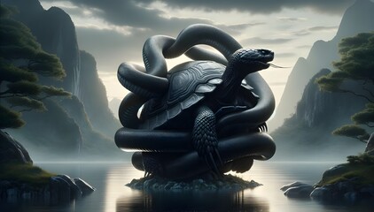 한국의 사신중 현무의 모습