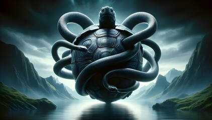 한국의 사신중 현무의 모습