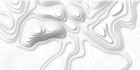 Vector geography landscape Topo contour map on white background, Topographic contour lines. Seamless pattern with lines Topographic map. Geographic mountain relief diagram line wave carve pattern.