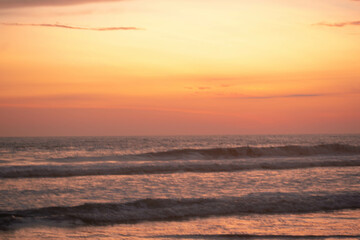 atardecer en la playa 