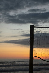 atardecer en la playa 