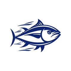 Tuna vector logo. tuna logo design vector illustration
