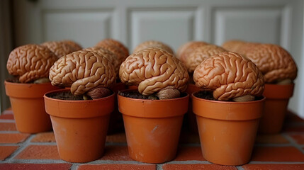 brains growing in pots