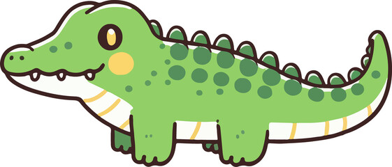 Crocodile illustration artificial intelligence generation.