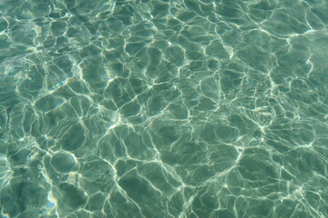 clear water near the shore, clear water in shallow water