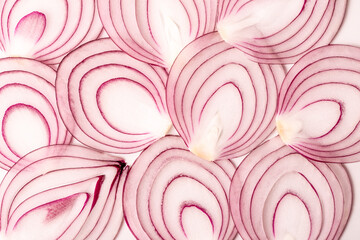 beautiful fresh sliced red onions background