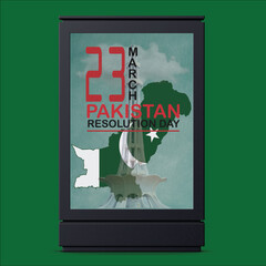 23 March, Pakistan resolution day social media post