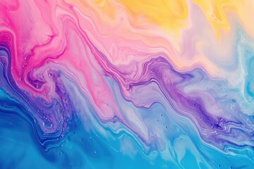 Fototapeta na wymiar Colorful vibrant and retro liquid paint texture wallpaper.