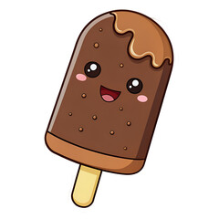 Obraz premium cute ice cream cone cartoon vector icon illustration. food beverage