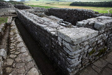 Along the Hadrian's wall between Twice Brewed and Chollerford - Northumberland - England - UK