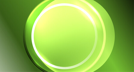 Neon glass circle copyspace for your text or product presentation geometric background. Vector illustration For Wallpaper, Banner, Background, Card, Book Illustration, landing page