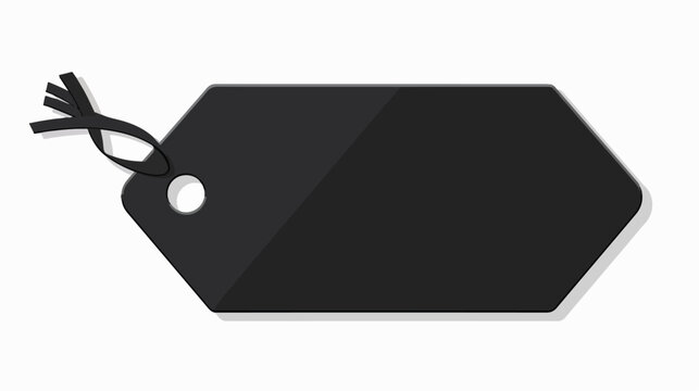 Black tag icon. Simple illustration of black tag vector
