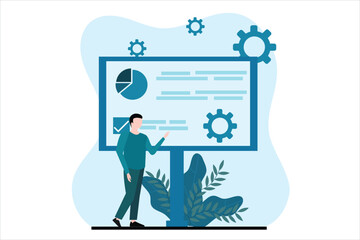 Business Management Flat Design Illustration