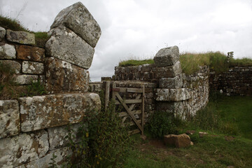 Along the Hadrian's wall between Twice Brewed and Chollerford - Northumberland - England - UK