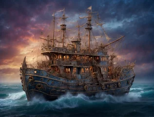 Photo sur Plexiglas Naufrage old ship in the sea