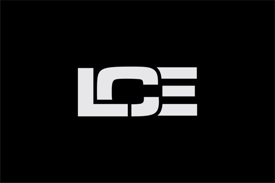 LCE creative letter logo design vector icon illustration