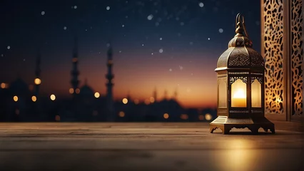 Wandcirkels tuinposter lantern islamic background © Rizki Ahmad Fauzi