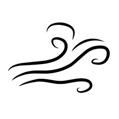 Doodle wind line sketch