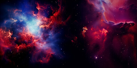 A colorful depiction of outer space